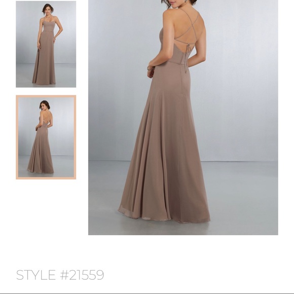 Mori Lee style #21559 in color Fog. Worn once - Picture 4 of 8